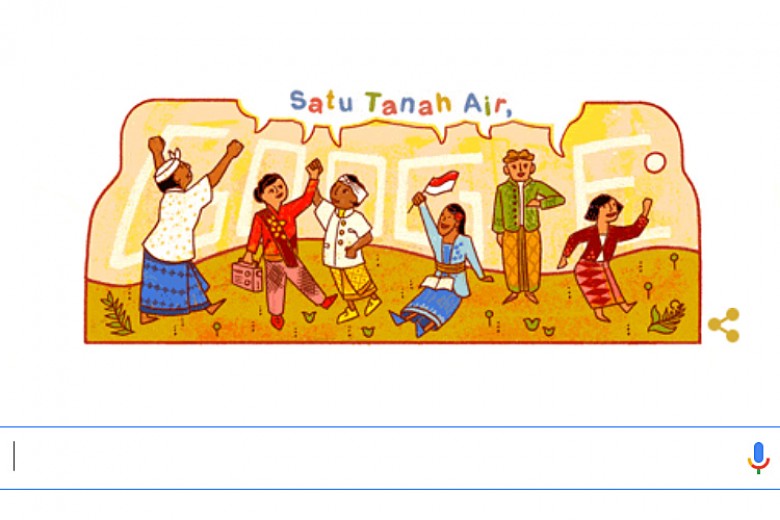 Google Doodle Rayakan Hari Sumpah Pemuda
