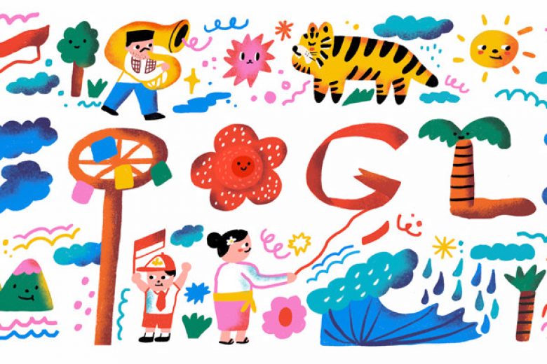 Doodle Google Rayakan Kemerdekaan RI